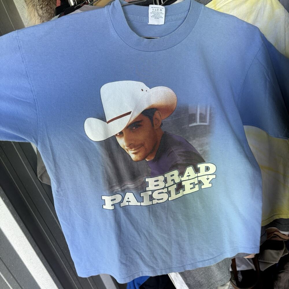 Brad Paisley 2005 Time Well Wasted Blue Concert Tour T-shirt Size L CountryRock